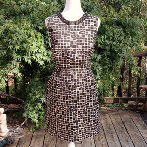 Taylor Embellished Brocade Sheath Dress